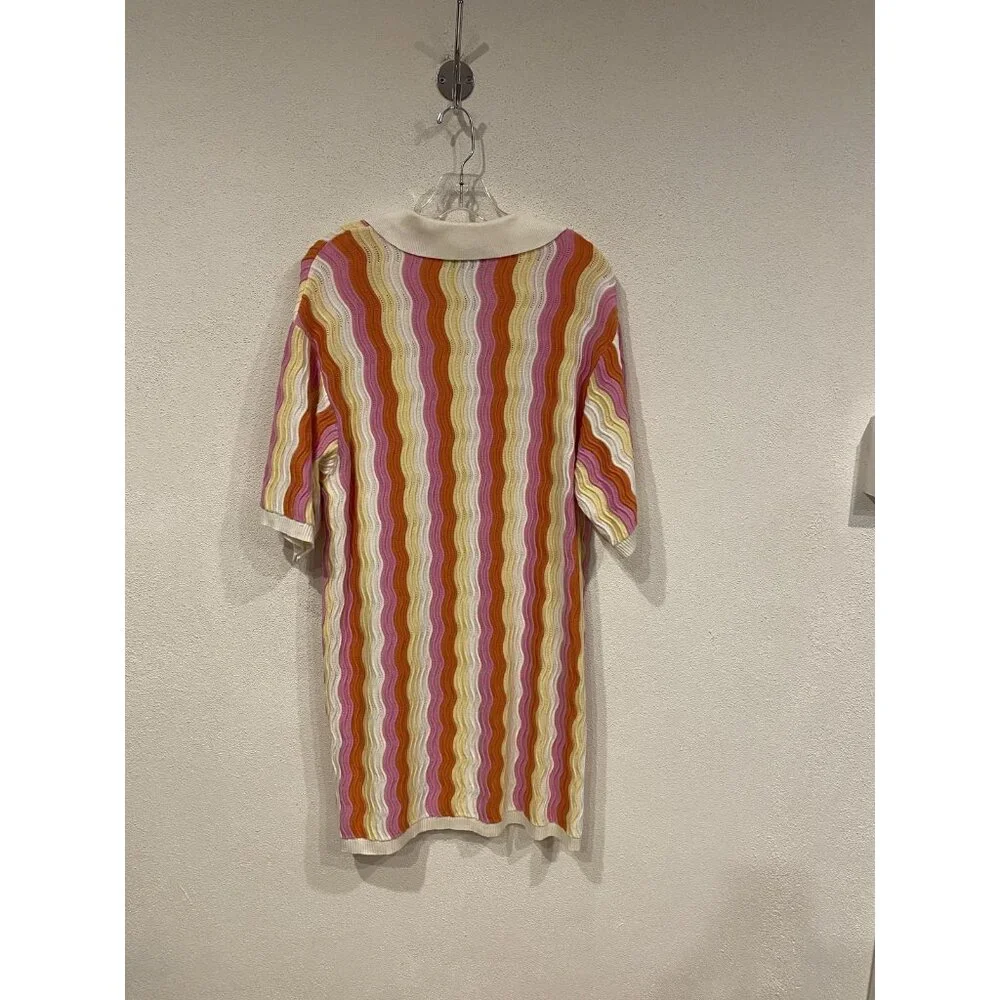 Yellow the Label Felix Dress Womens S/M Multicolor Striped Knit Button Front - Picture 4 of 4